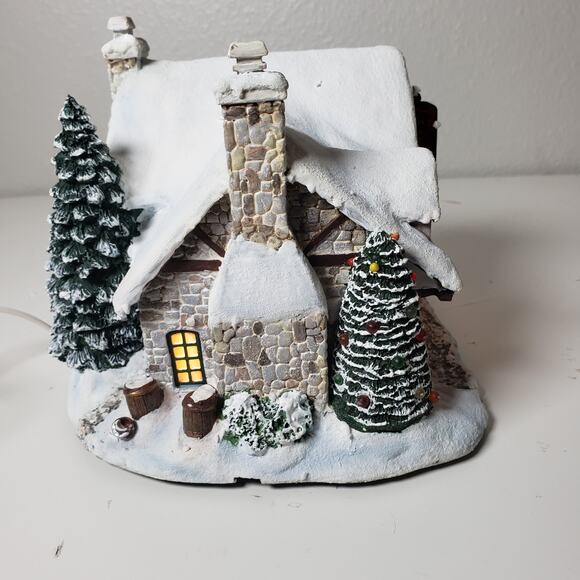 Thomas Kinkade Hawthorne Village Santas Workshop Toys & Horse Sleigh Christmas - Picture 5 of 16